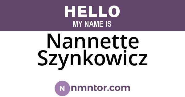 Nannette Szynkowicz