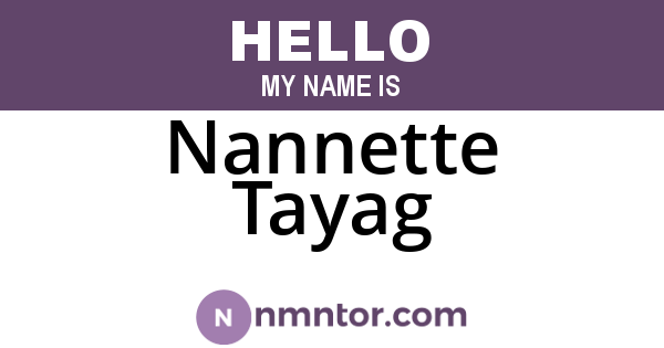 Nannette Tayag