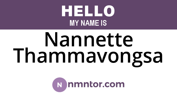 Nannette Thammavongsa