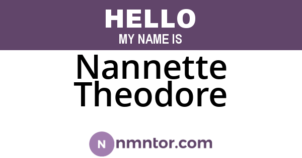 Nannette Theodore