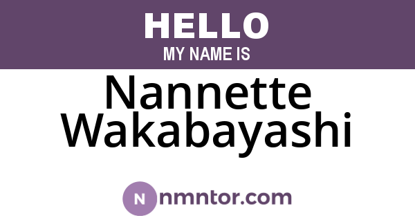 Nannette Wakabayashi