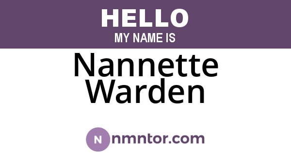 Nannette Warden