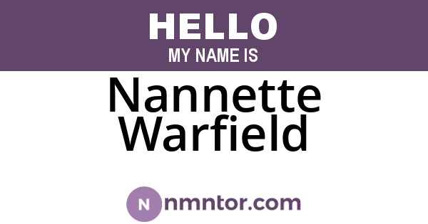 Nannette Warfield
