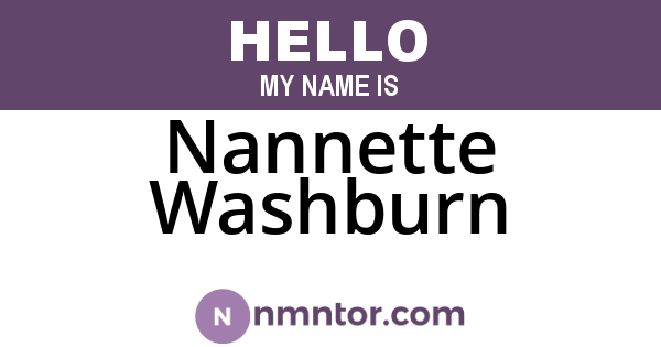 Nannette Washburn