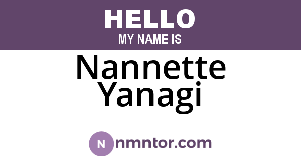 Nannette Yanagi