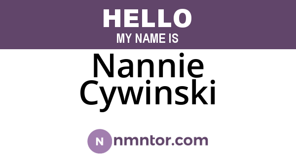 Nannie Cywinski