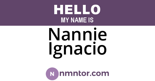 Nannie Ignacio