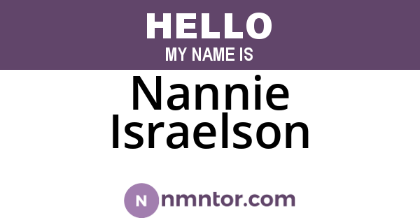 Nannie Israelson