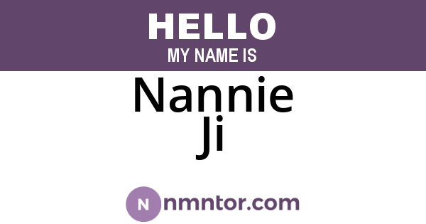 Nannie Ji