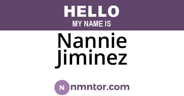 Nannie Jiminez