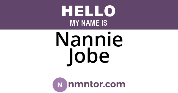 Nannie Jobe