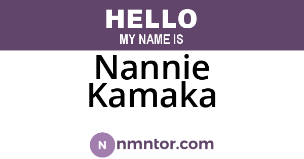 Nannie Kamaka