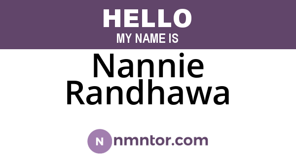 Nannie Randhawa