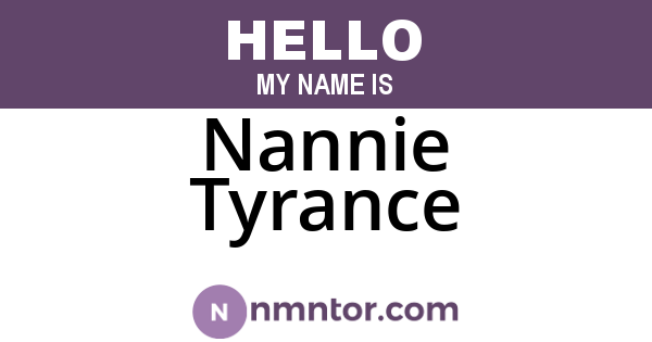 Nannie Tyrance