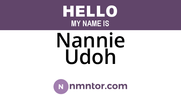 Nannie Udoh