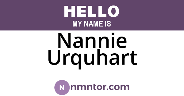 Nannie Urquhart