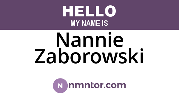 Nannie Zaborowski