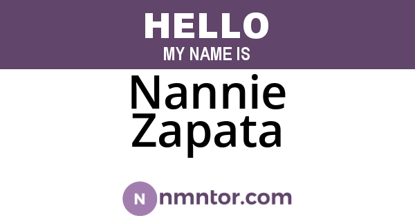 Nannie Zapata