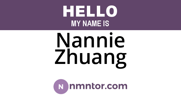 Nannie Zhuang