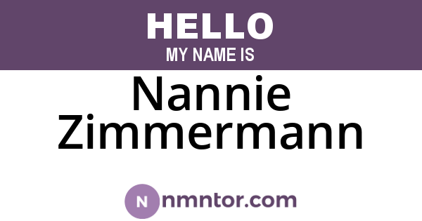 Nannie Zimmermann