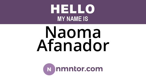 Naoma Afanador
