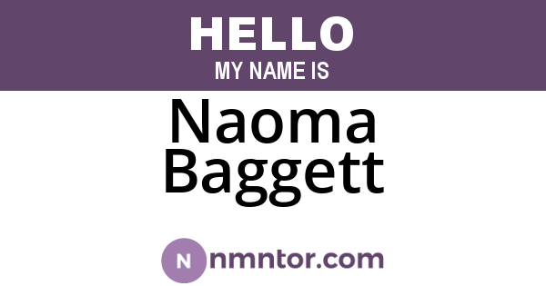Naoma Baggett