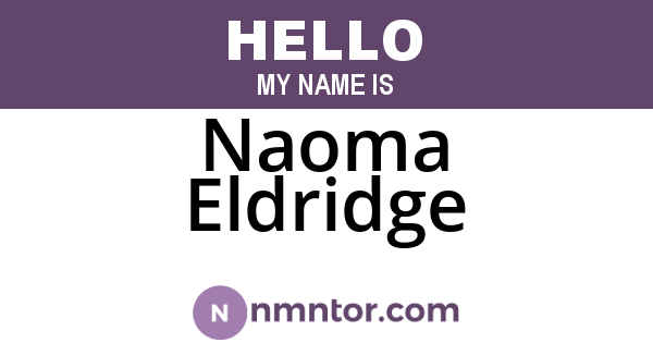 Naoma Eldridge