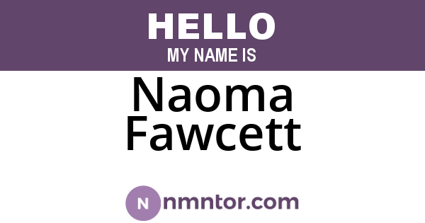 Naoma Fawcett