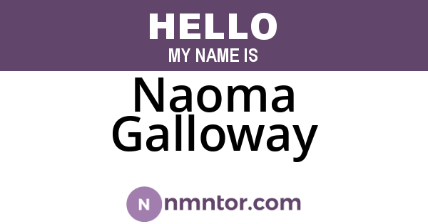 Naoma Galloway