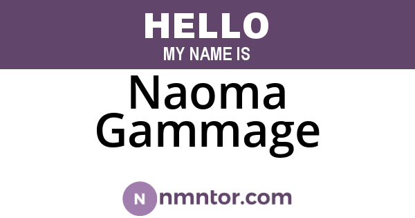 Naoma Gammage