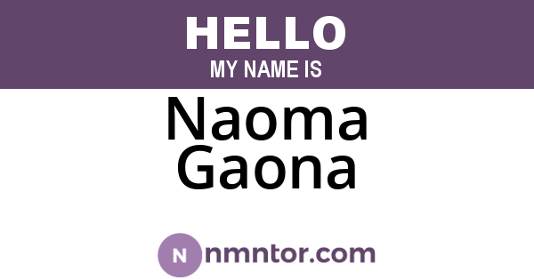 Naoma Gaona