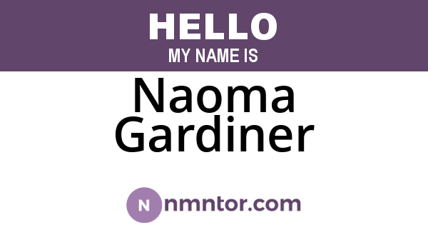Naoma Gardiner