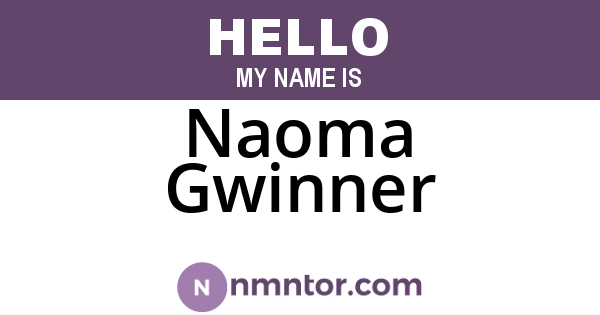 Naoma Gwinner