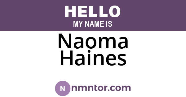 Naoma Haines