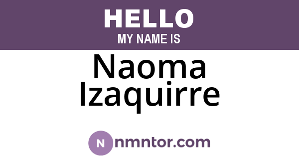 Naoma Izaquirre