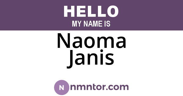 Naoma Janis