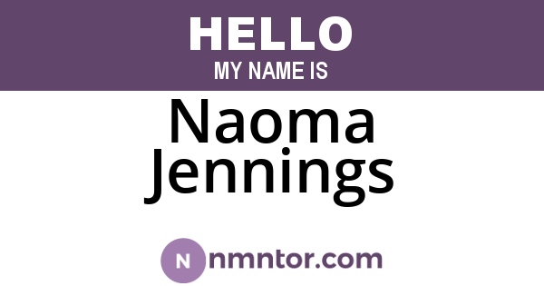 Naoma Jennings