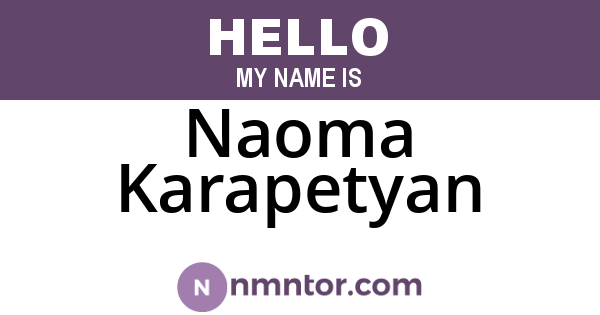 Naoma Karapetyan