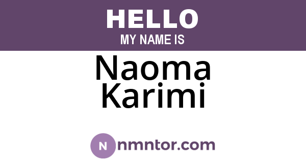 Naoma Karimi