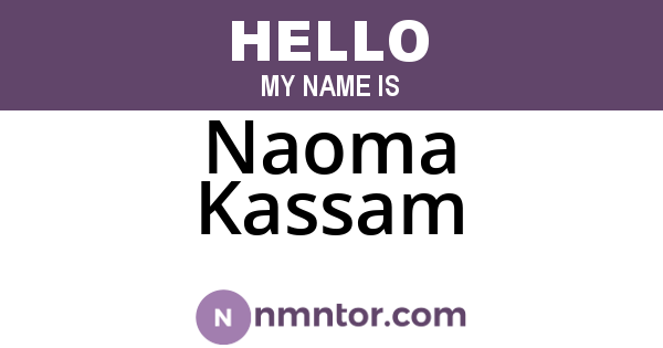 Naoma Kassam