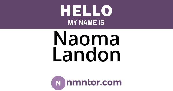 Naoma Landon