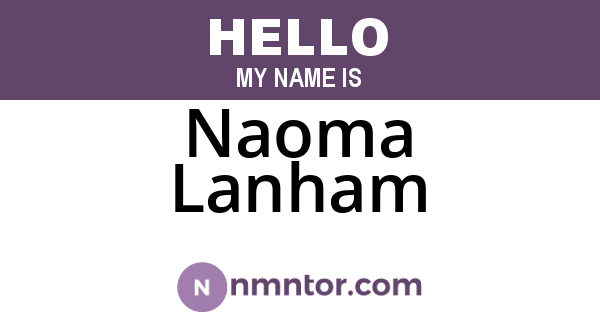 Naoma Lanham