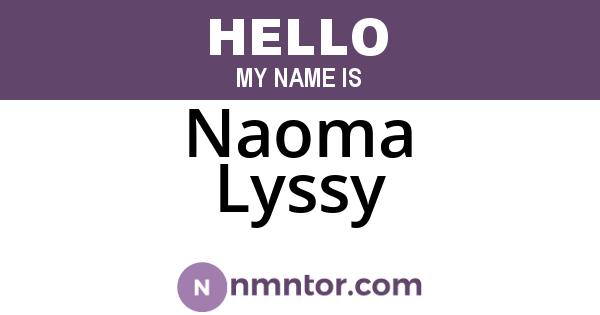 Naoma Lyssy