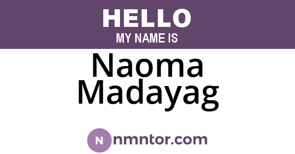 Naoma Madayag