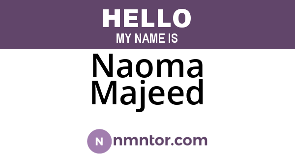 Naoma Majeed