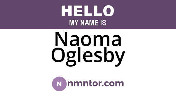 Naoma Oglesby