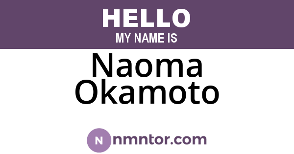 Naoma Okamoto