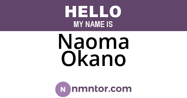 Naoma Okano