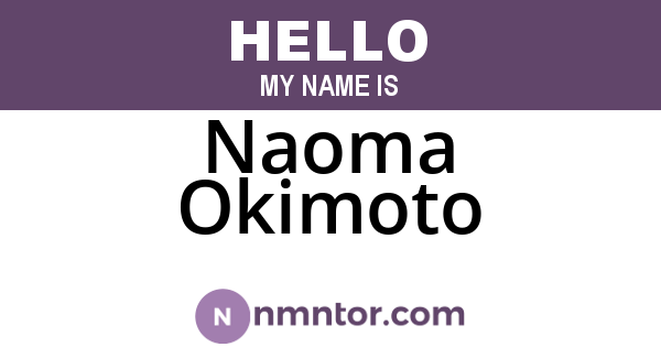 Naoma Okimoto