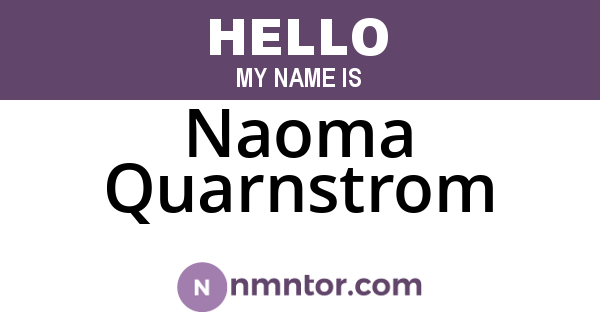 Naoma Quarnstrom